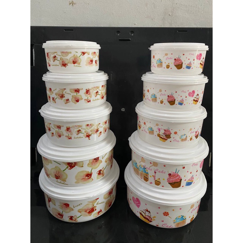 Promo Terbaru Rantang Elea 5 Susun Motif Bunga /Lunch Box /Tempat Makan 5 Susun