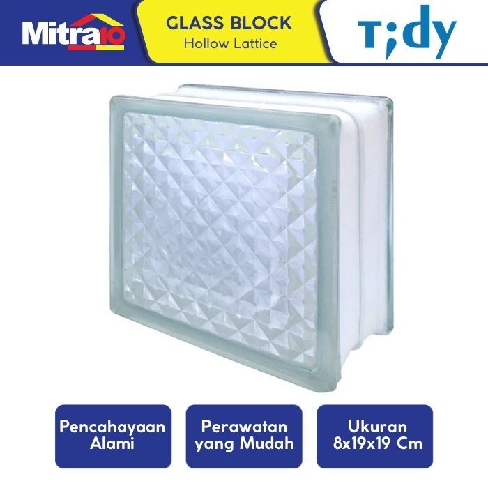 Tidy Glass Block Hollow Lattice 8X19X19 Cm
