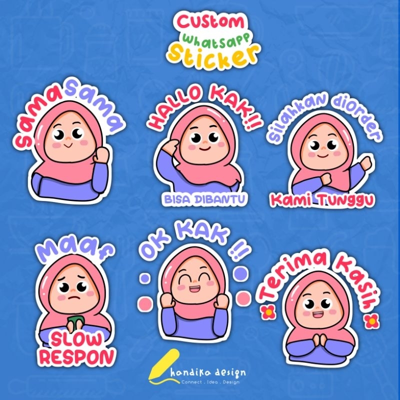 

Custom/Jasa Desain Logo sticker WA kamu