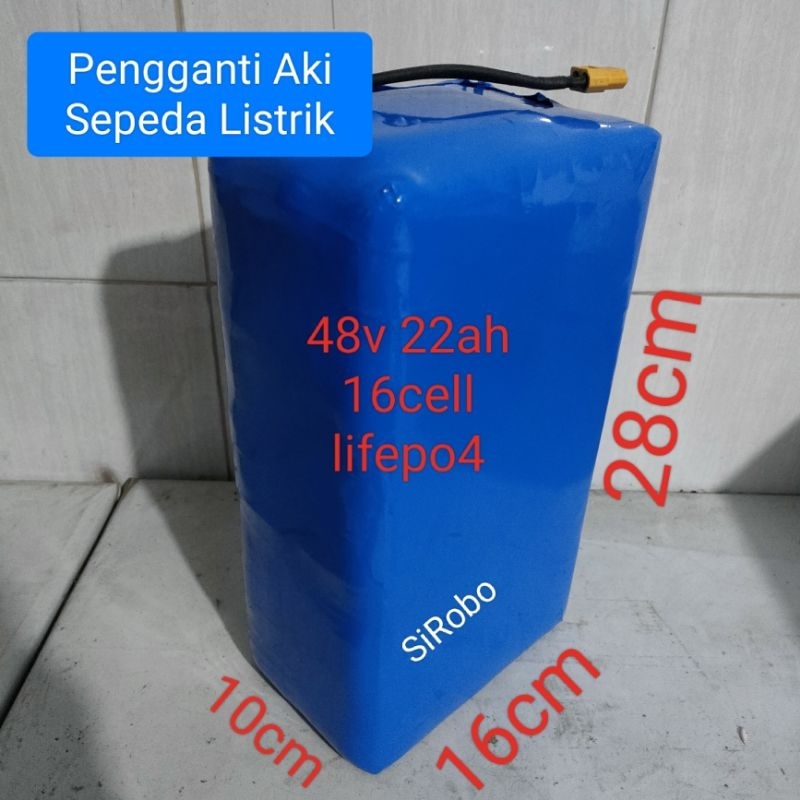 PROMO Battery Lifepo4 48v 60v 22ah pengganti aki sepeda listrik motor listrik
