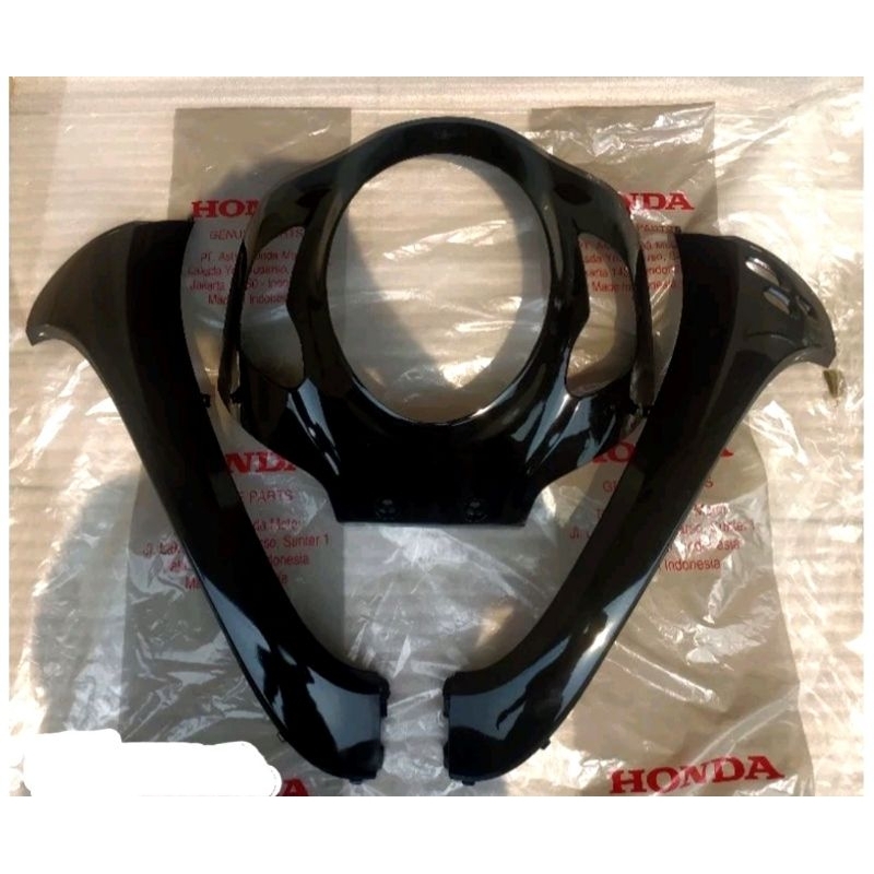 paket cover front body bodi depan scoopy new 2021-2023 hitam glosy original