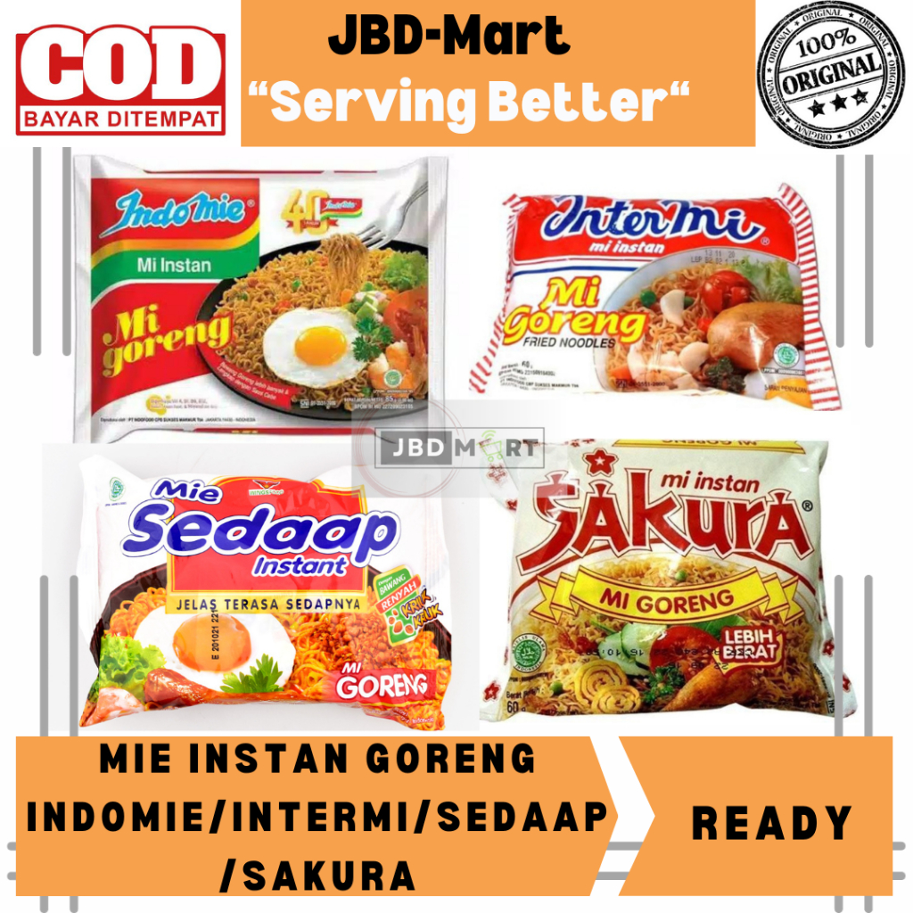 

Mie Instan Goreng All Varian / Indomie/Sedaap/Intermi/Sakura