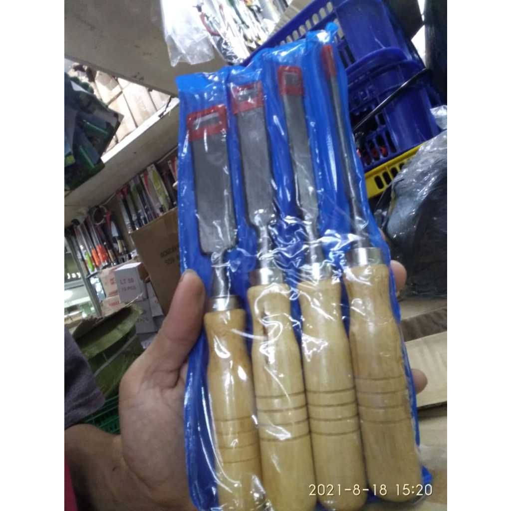 PAHAT KAYU BAGUS / PAHAT KAYU SET 4 PCS FIRMER CHISEL SET / PAHAT KAYU 4 UKURAN