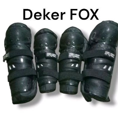 Deker Motor F0X Hitam || Deker Protector Lutut Dan Siku kaki dan Tangan