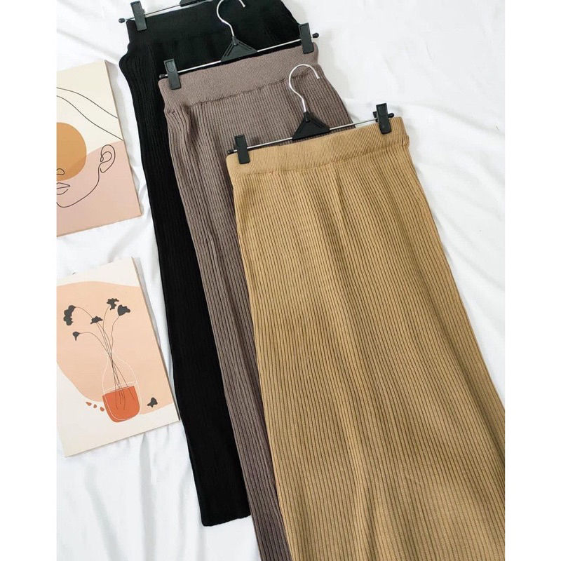 RF ROK RAJUT SPAN PREMIUM / Rok Span Rajut Tebal / Rok Panjang Kekinian