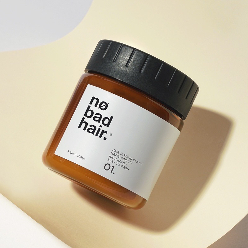 No Bad Hair No.1 - Styling Clay | No Bad Hair Pomade Clay 100 Gram + Bonus Texture Comb