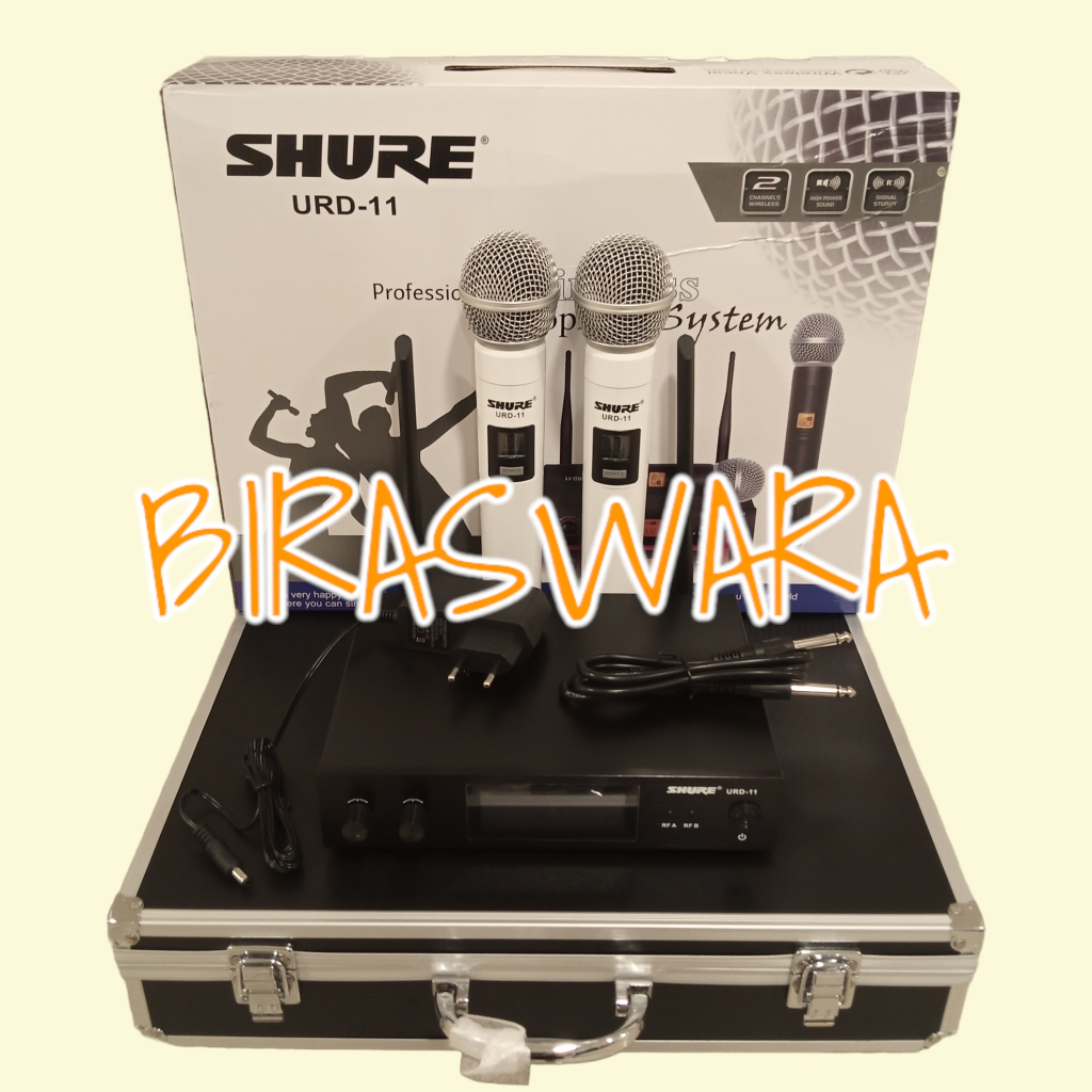 SHURE URD 11 MICROPHONE WIRELESS FREE HARDCASE MIC URD11 HANDHELD