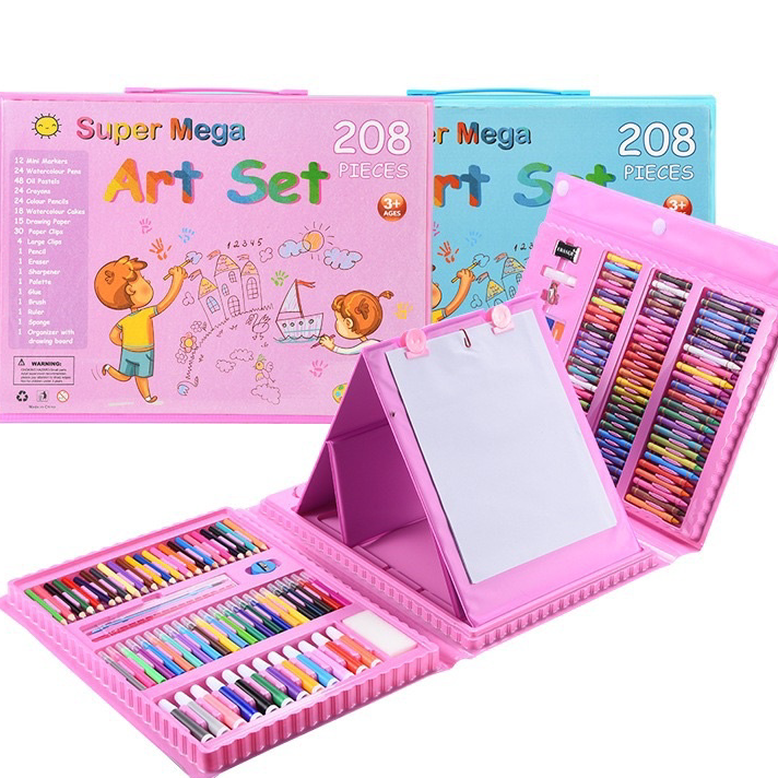 

➺➩⋆❀ ART SET 208 PENSIL WARNA Crayon set 208pcs - Crayon Mewarnai - 208 Warna - Pensil Krayon (Alat Menggambar atau Mewarnai) Hadiah anak-anak Best