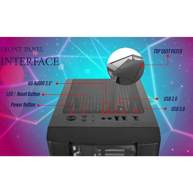➾❈❁ Casing PC CUBE GAMING BYRON - ATX - LEFT SIDE TEMPERED / Casing Gaming (without fan)
