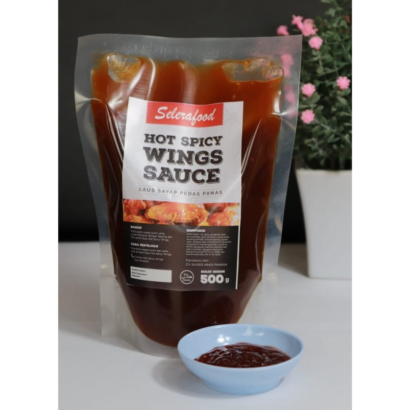 

↑❂❉ Hot Spicy Wings Sauce - Saus Sayap Pedas Selerafood 500 gr/Pack Ready Stock