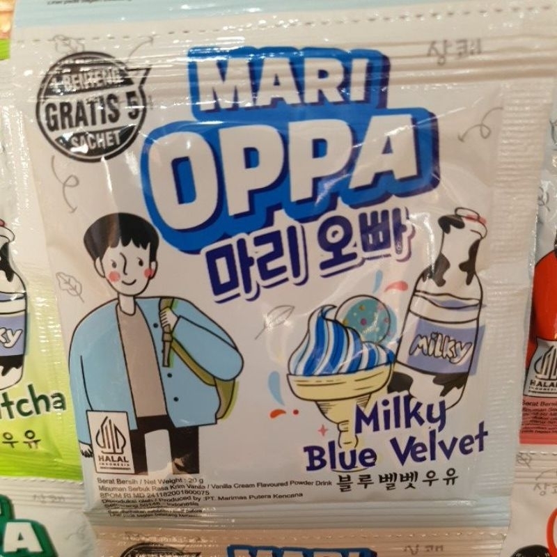 

Mari Oppa Milky Blue Velvet 1renceng