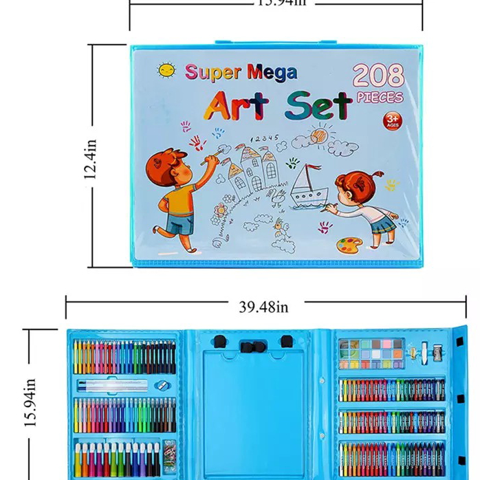 

Stok Banyak Art set Crayon Anak Pengasah 208pcs DAN 150pcs Set Alat Menggambar Melukis anak