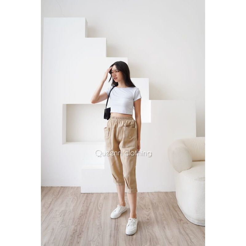 Celana  Wanita Jumbo Bahan Katun Twill