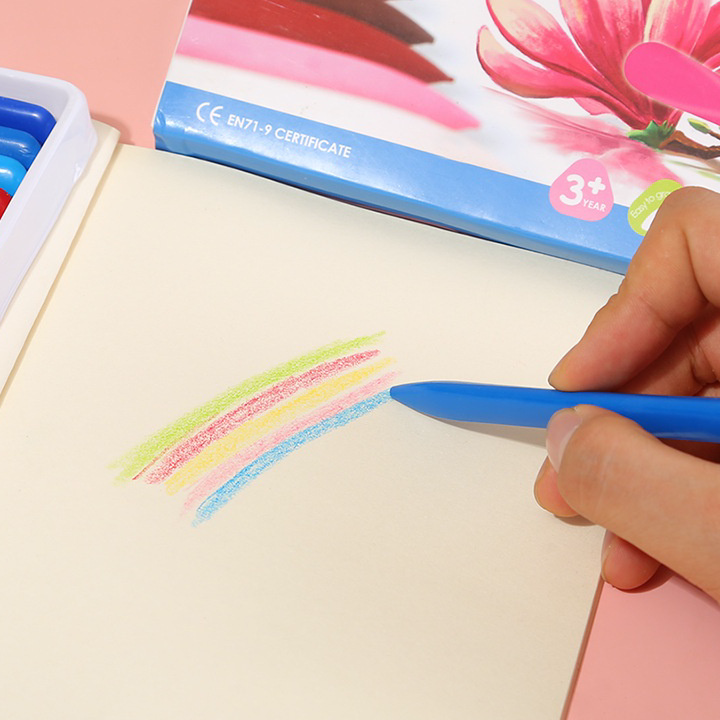 

➳➵✻ MOKA CRAYON SET 12 / 24 / 36 PCS / CRAYON PLASTIK BERBENTUK SEGITIGA MKP06