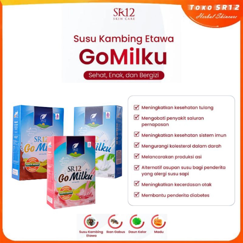 

GoMilku SR12 Susu Kambing Etawa Bubuk Kualitas Premium Tanpa Gula Atau Creamer dijamin Tidak Bau Amis