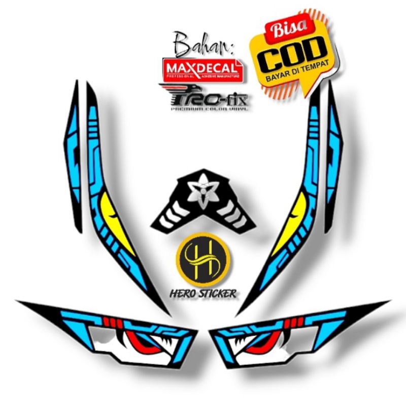 Sticker Stiker lampu alis Vario led 125 / 150 2015-2017 Stiker Lampu Cutting Vario Led 125 150 2015 