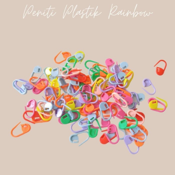 Peniti Warna Rainbow Eceran Bahan Plastik Tebal Kuat Murah Kualitas Bagus Bebas Pilih Warna Warni Br