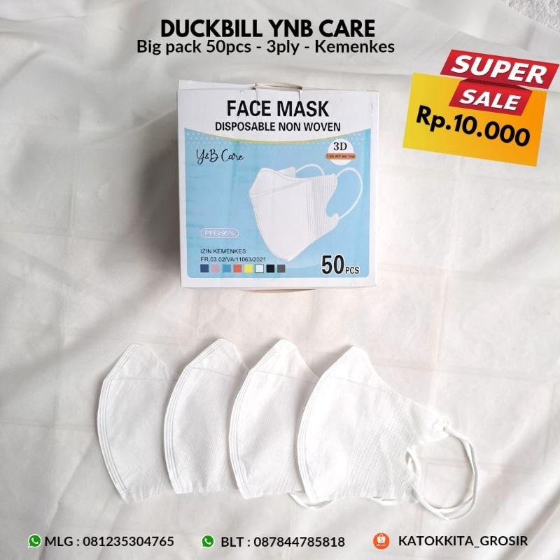 Duckbill YNB Care Hitam Putih