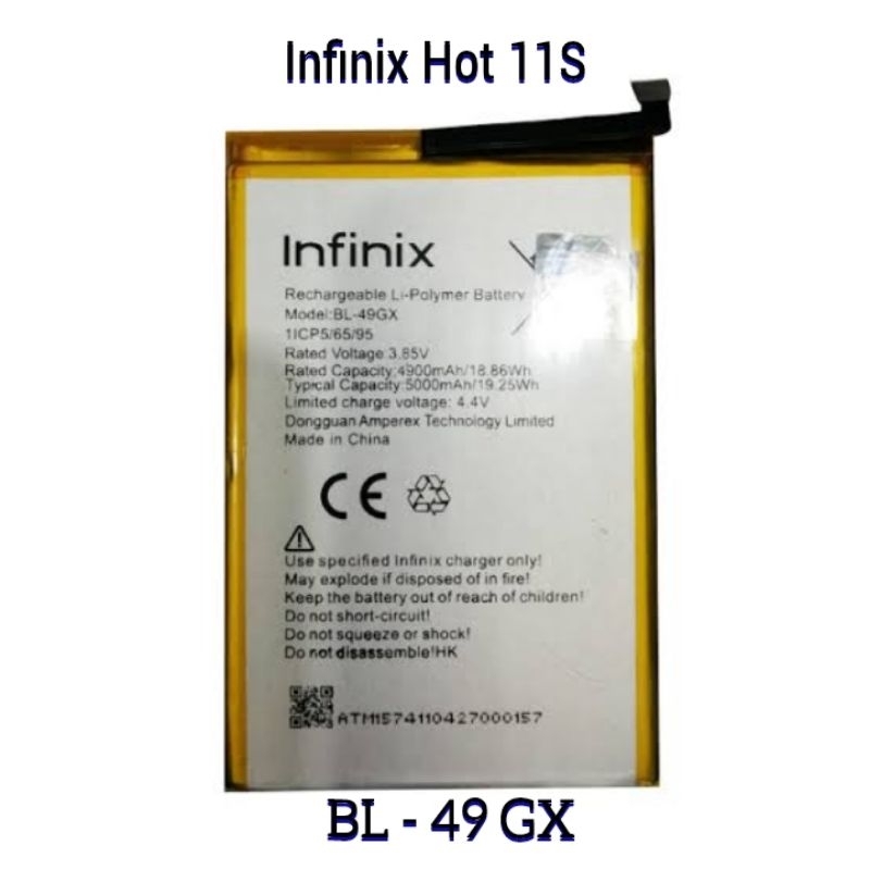 Battery Infinix Hot 11s ( BL-49 GX ) (Battery Handphone)