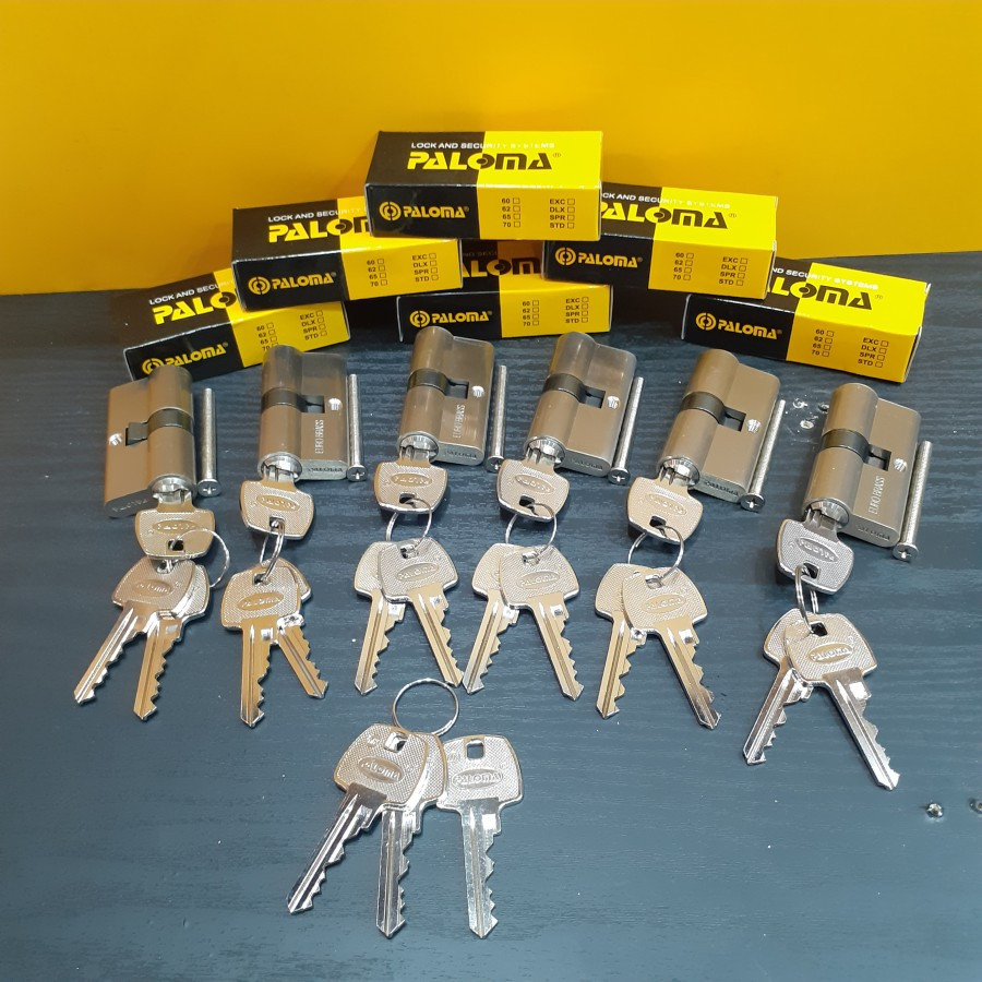 PALOMA PAKET MASTER KEY 6 CYLINDER DOUBLE ANAK KUNCI 62MM PCP 214