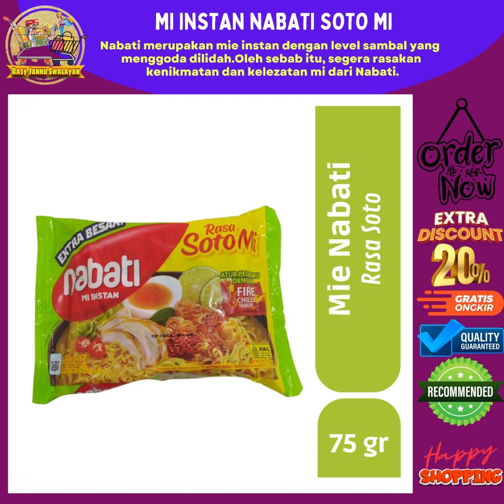 

Nabati Richeese / Mi Instan Rasa Soto Mi / Mi Kuah / Mie 75gr