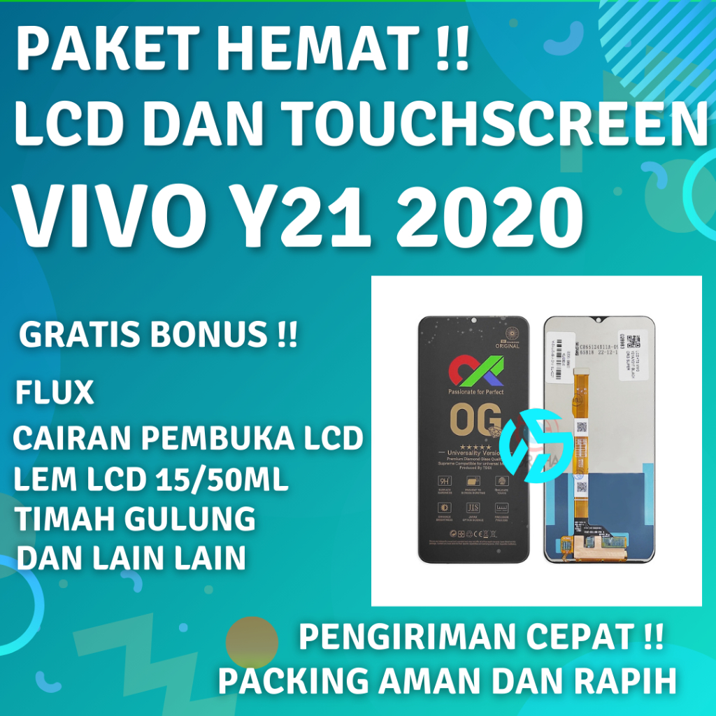 Lcd Hp Vivo Y21 2020 Fullset Layar Touchscreen Ori