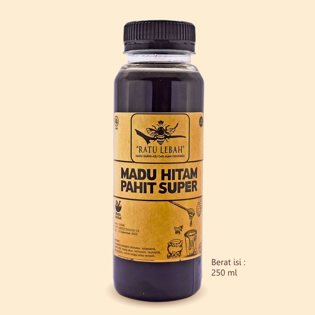 

Madu Hitam Pahit 250 ml Super Ratu Lebah