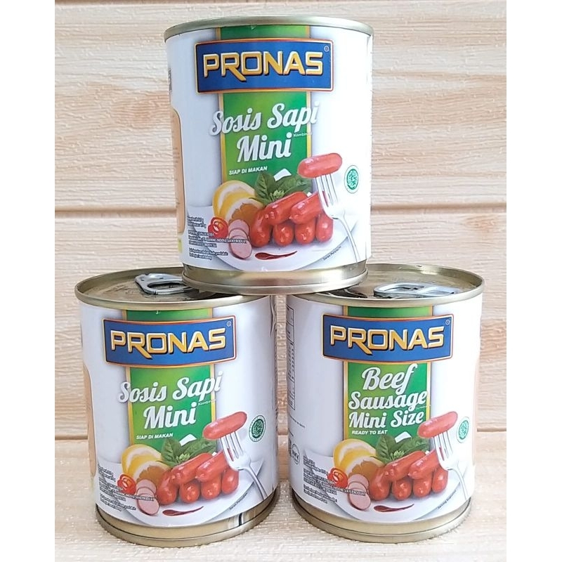 

Pronas Sosis Sapi Mini 325gr / Pronas Sosis Mini / Sosis Kaleng