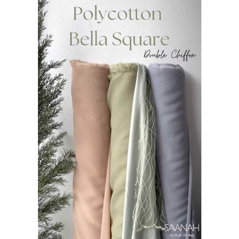 1.15 meter Bahan Kain Polycotton/ Bella Square series 02
