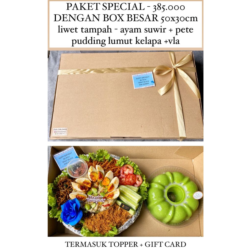 

PAKET BOX BESAR LIWET TAMPAH + PUDDING LUMUT KELAPA , READY SETIAP HARI