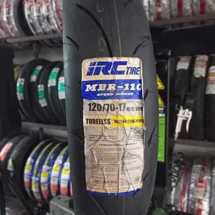 BAN IRC MBR-110 UKURAN 120/70-17 TUBELES BAN HARIAN DENGANN SOFT COMPOUND YANG AMAN DAN NYAMAN