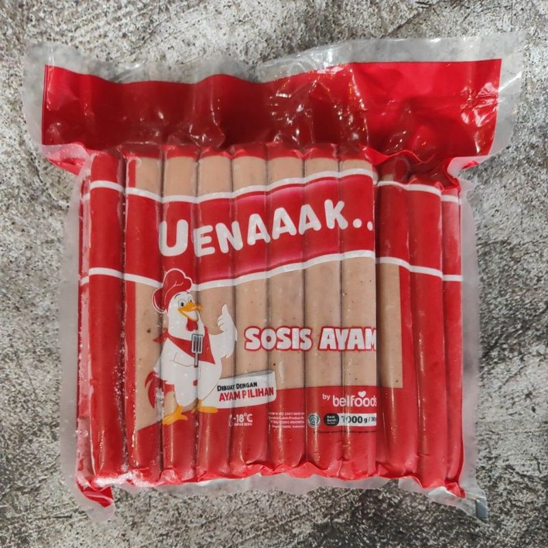 

Belfoods Uenak Sosis ayam Long 30s 1kg