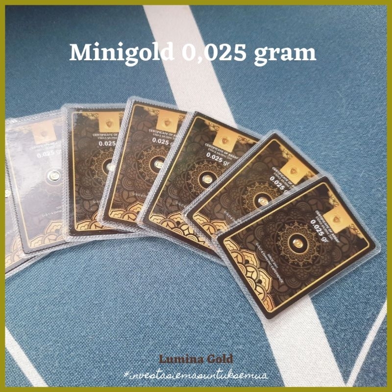 Minigold Emas Logam Mulia 24 K ORIGINAL 0,025 gram