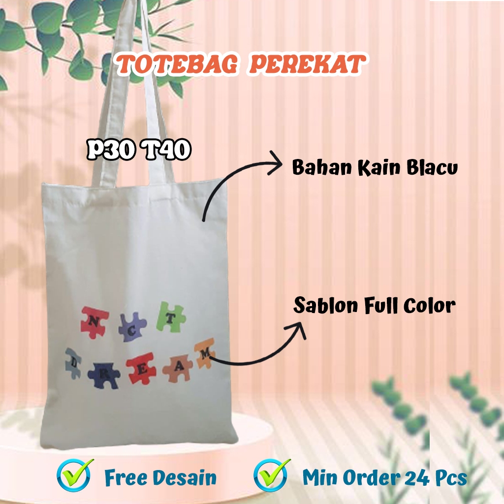 Goodie Tote Bag Blacu Ukuran Besar Custom