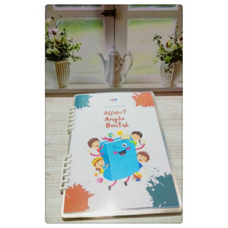 

Wipe and Clean Alphabets, numbers, shapes//buku latihan menulis