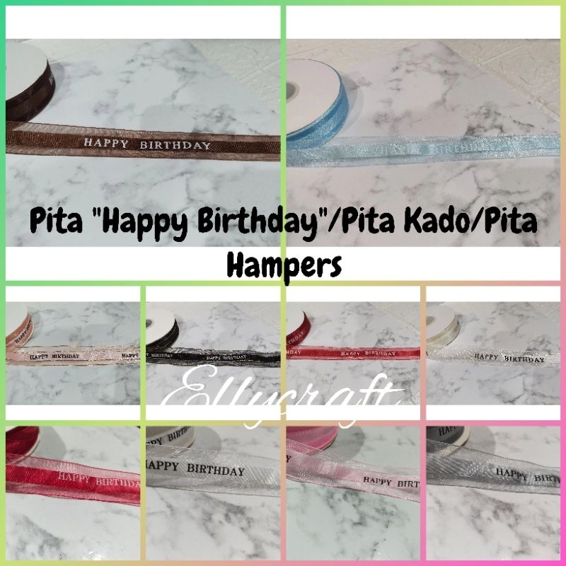 

1yard (90cm) Pita "Happy Birthday"/Pita kado/Pita Hampers/Pita hias