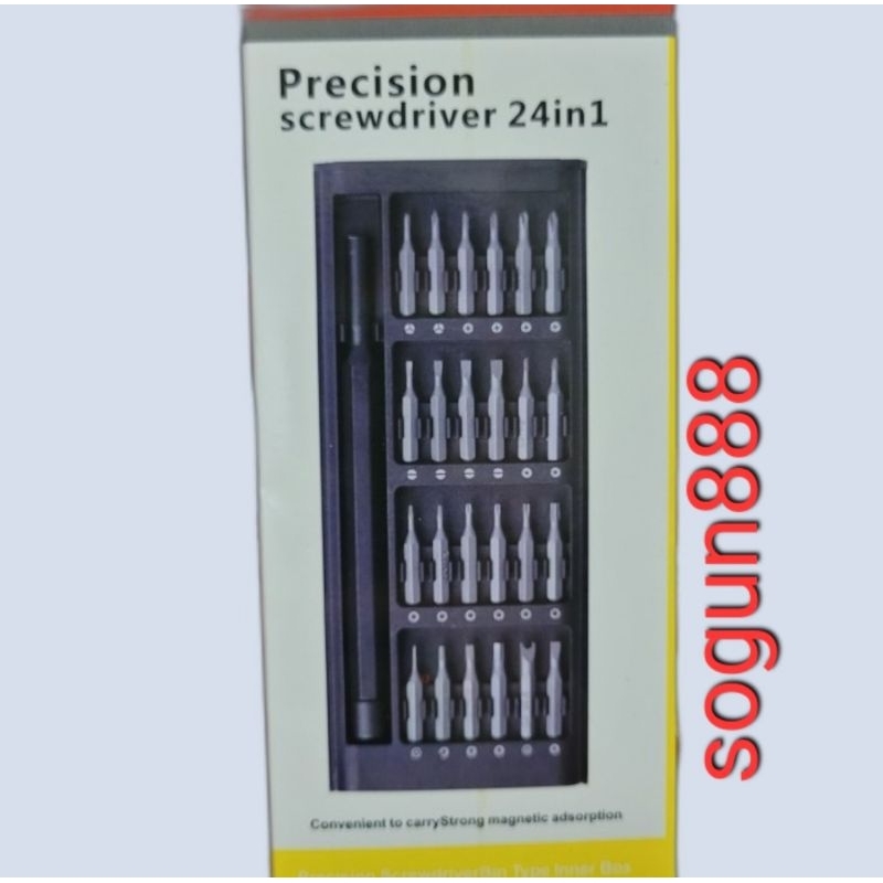 Obeng jam tangan set. Srewdriver 24 in 1. Obeng mata kecil.