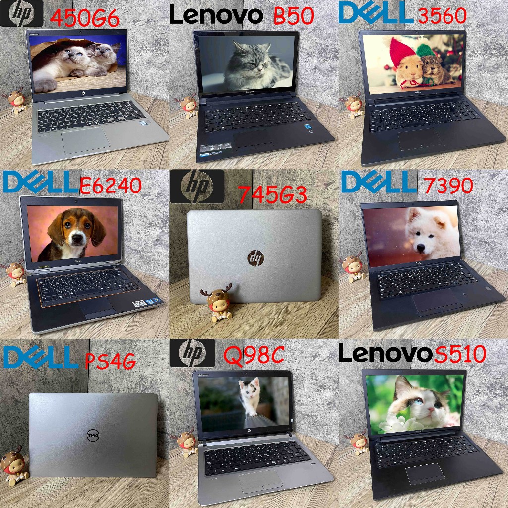 Laptop HP Dell Lenovo  Core i3/i5 Celeron RAM 4GB/8GB SSD 256GB Peningkatan baru laptop Windows 10 Bekas Mulus Second Bergaransi Berkualitas