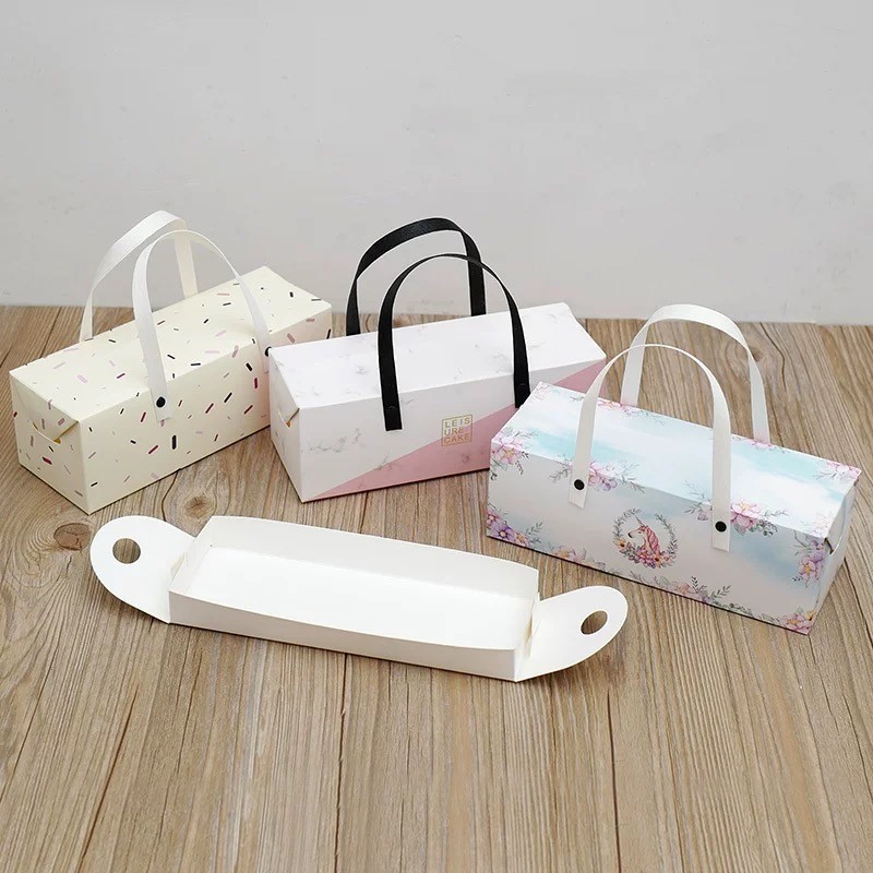 Kotak Box Roll Cake Bolu Brownies / Box souvenir ulang tahun anak Box Snack ultah Anak Goodie Bag Ul