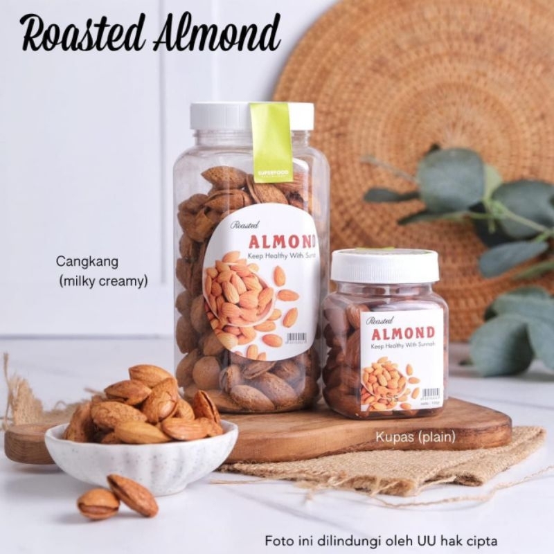 

Kacang Almond Roasted/ Kacang Almond Natural / Kacang Almond Panggang Susu