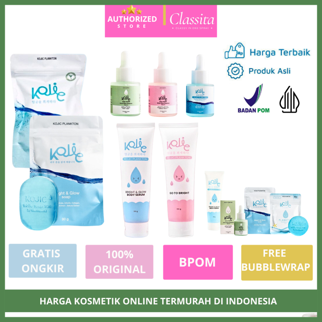 𝐂𝐋𝐀𝐒𝐒𝐈𝐓𝐀.𝐈𝐃 - Sabun Pemutih Badan | Serum Muka | Sabun Kojie Plankton | Serum Kojie Plankton ORIGINA