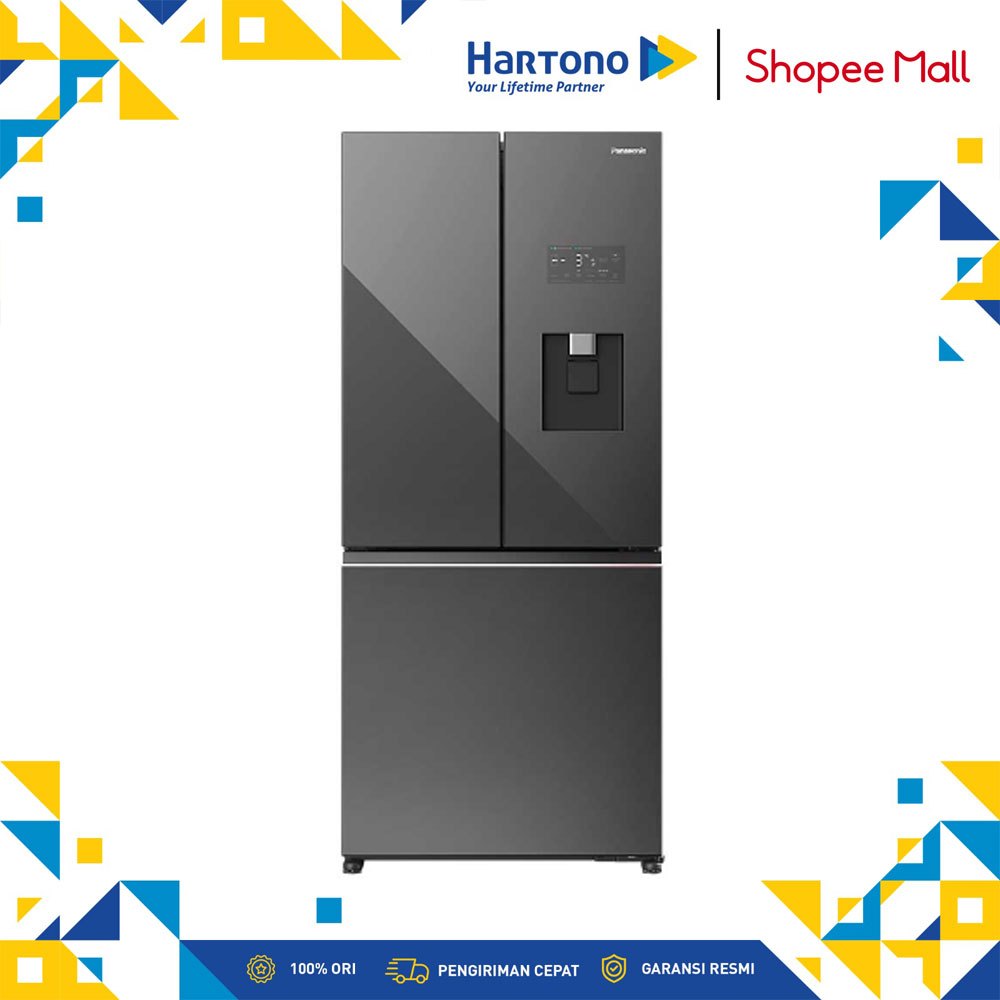 Panasonic NR-CW530XMMS Kulkas Multi Pintu 536 Liter PRIME+ Edition Dark Mirror