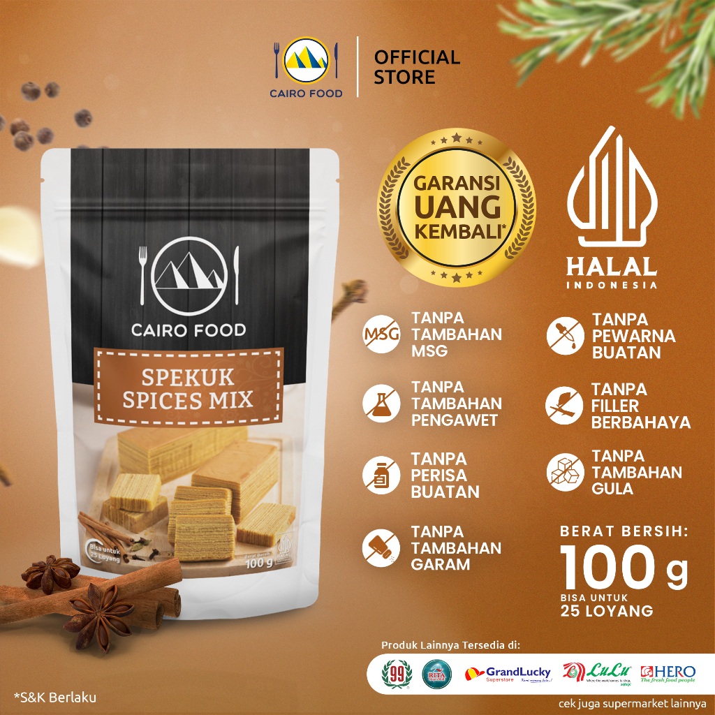 

Bumbu Spekuk Sehat – Tanpa MSG, 100% Rempah Murni | Cairo Food - 100 Gram