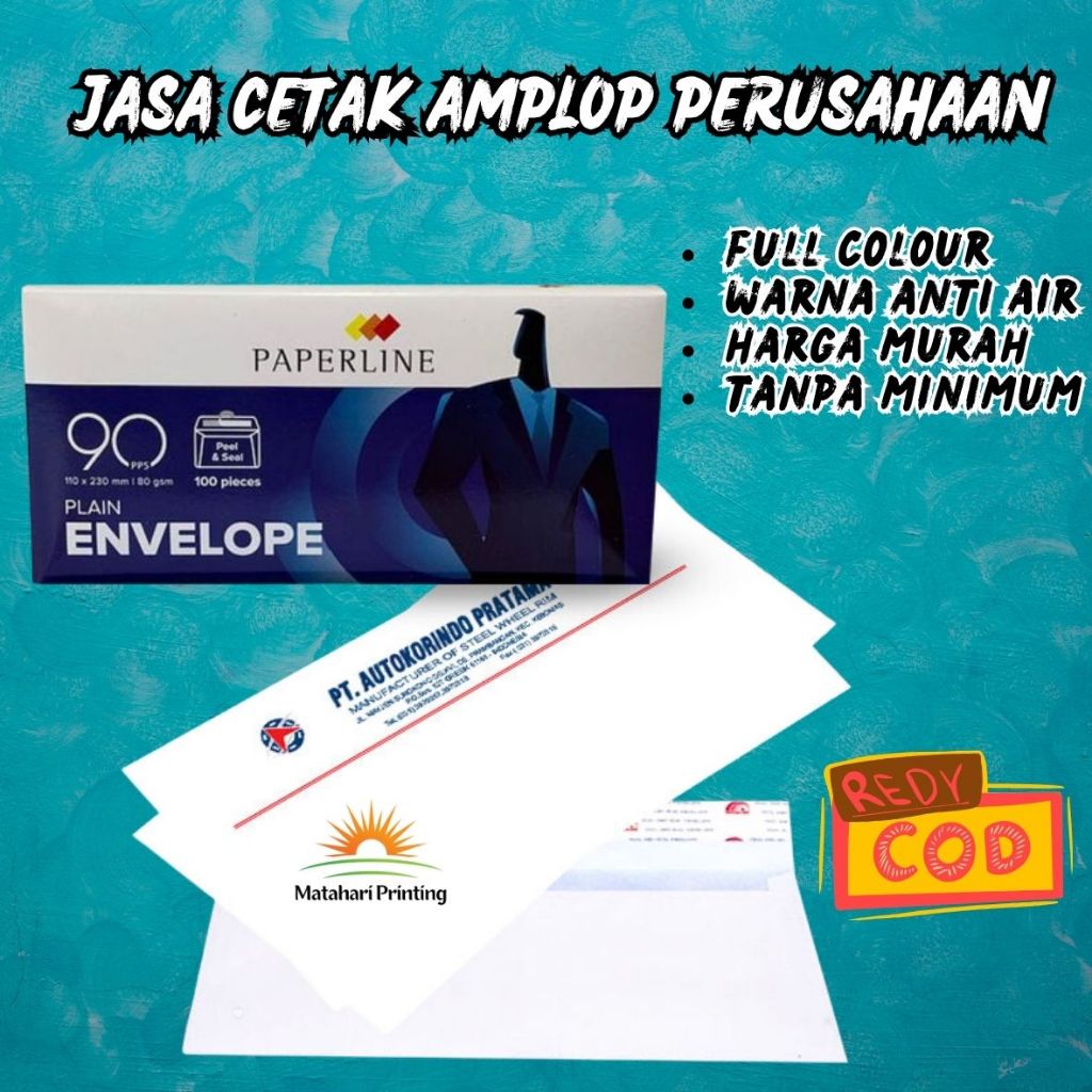 

Cetak Amplop Putih | Cetak Amplop Surat | Cetak Kop Amplop 90 Murah Full Color 90 PPS