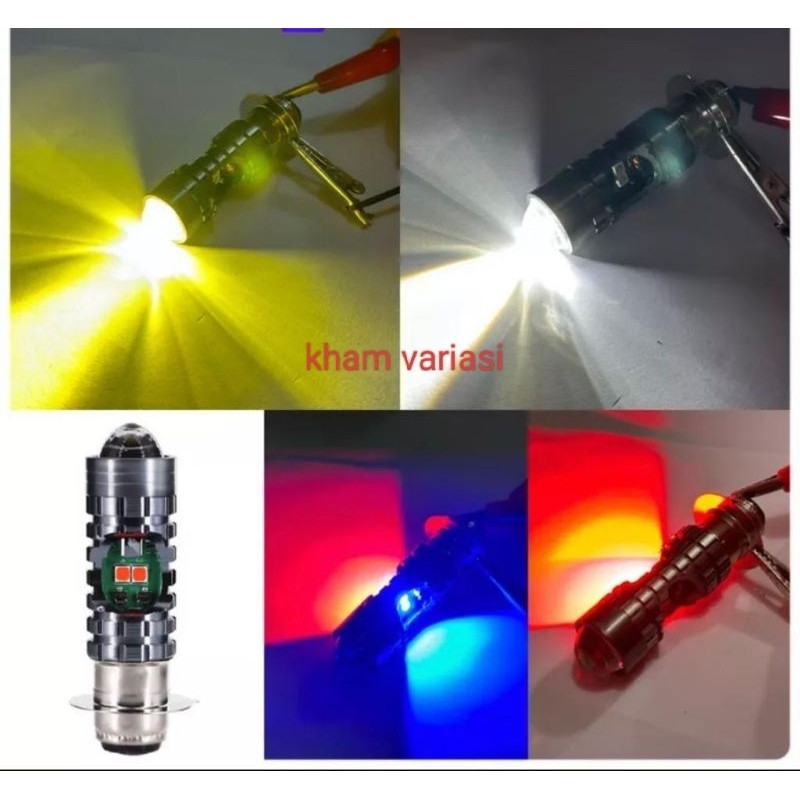 lampu depan led corong h6 senja strobo/ lampu depan led corong h4 senja strobo/ bolam led corong h6 
