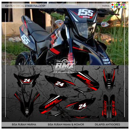 DECAL WR 155 R FULLBODY (003) DEKAL STIKER WR155 BIRU HITAM, MERAH, KUNING, HIJAU, BIRU TUA/MUDA, EM