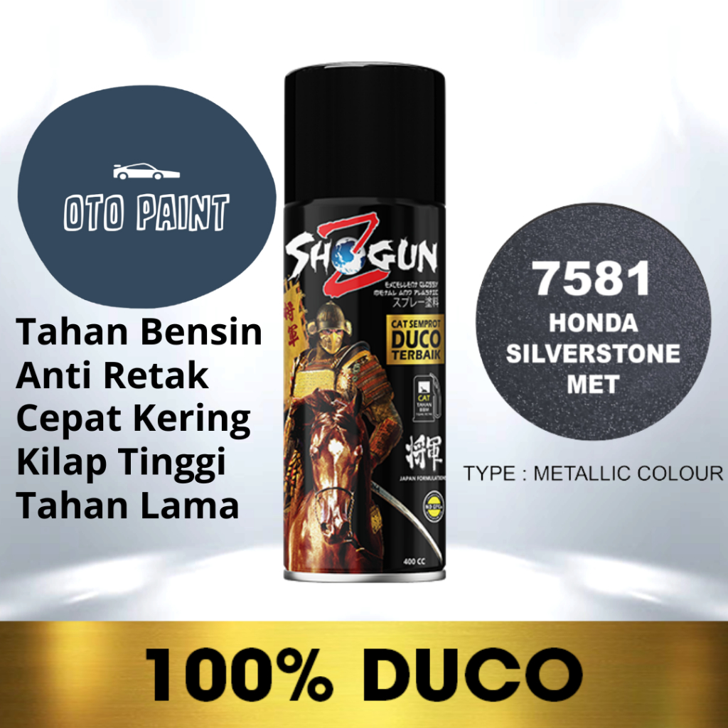 Cat Semprot / cat duco Shogun Z Honda Silverstone Metallic / Grey Metalik 7581 - Pilok Pylox