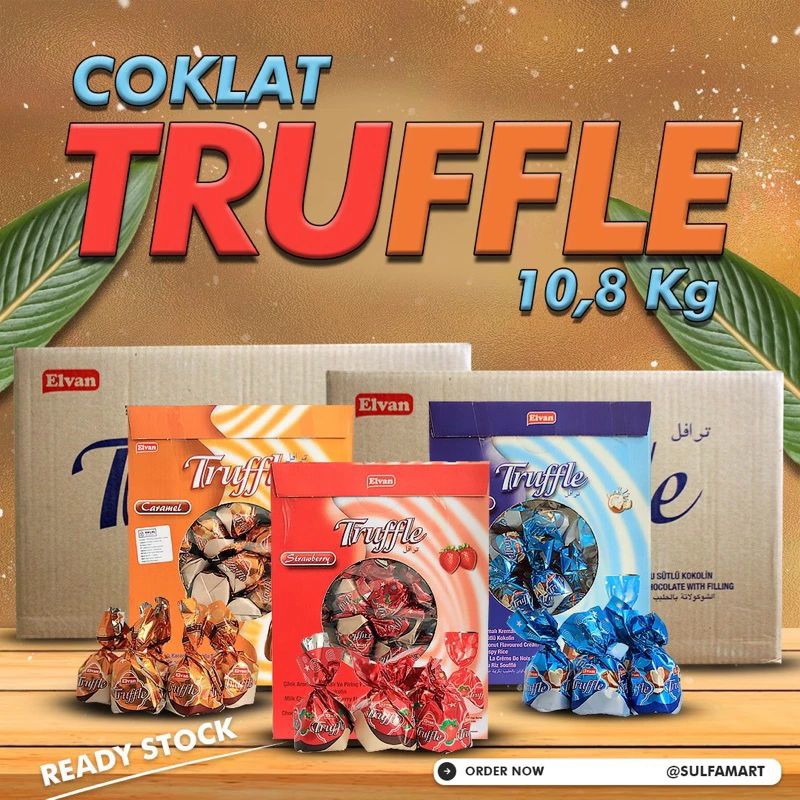 

Cokelat Truffle Elvan 1.8 Kg / Cokelat Arab / Cokelat Turky