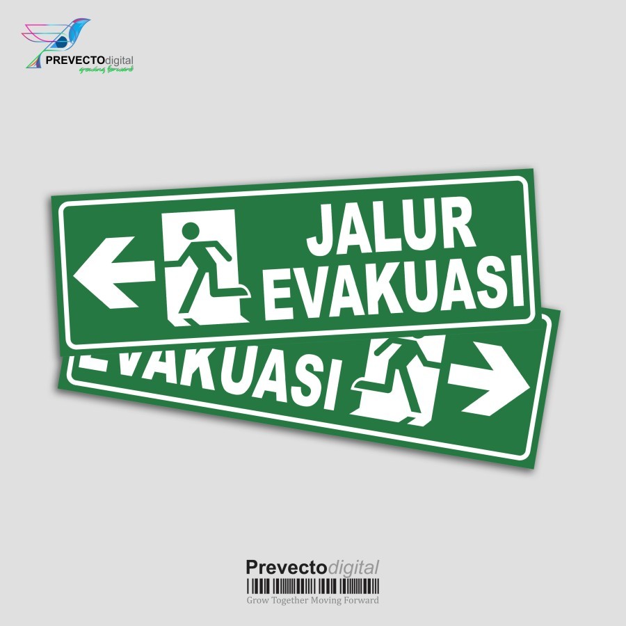 

Sticker Safety Sign K3 Jalur Evakuasi Arah Kanan/Kiri Uk. 30x10cm - Kiri