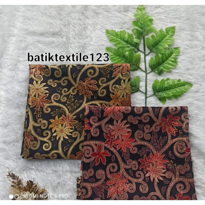 KAIN BATIK SEMISUTRA METERAN MOTIF DAUN PAYA KECIL TERBARU